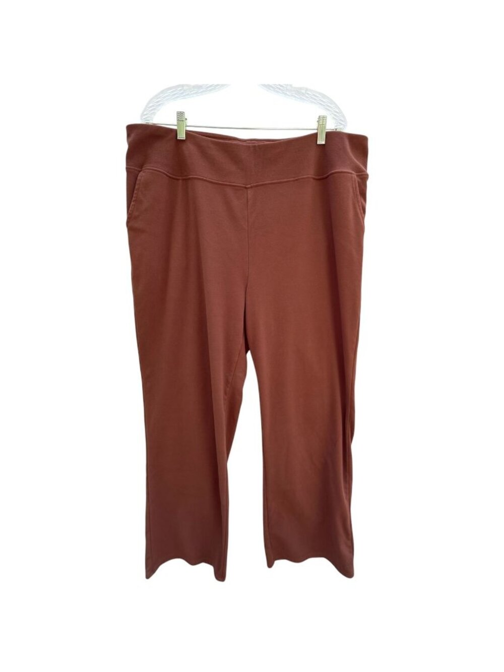 Cuddl Duds Womens 2X Fleece Lounge Pants Cafe Au Lait Brown Relaxed Fit 28" Inse